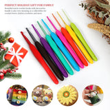 Looen Crochet Hooks 9-Piece Set, Ergonomic Rubber Grip Crochet Hook Set for Crocheting, Fine Knitting and Crochet Supplies, Crochet Kits for Arthritis Patients and Beginners. LOOEN