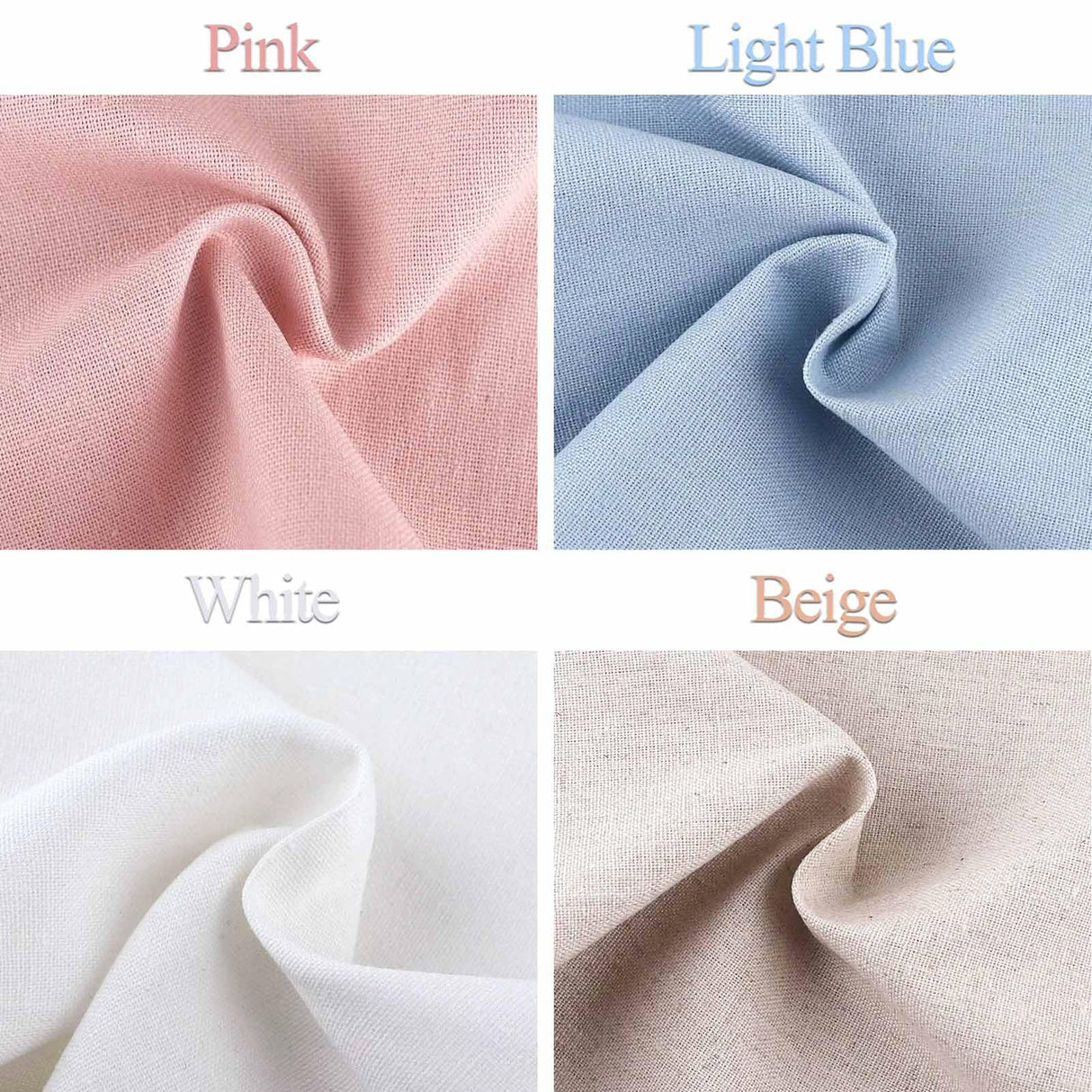 4pcs Nature Linen Needlework Fabric, Kurilai Solid Colour Embroidery Fabric, Square Linen Cloth Crafts Accessories for Making Garment Craft, Cross Stitch, Needle Embroidery, DIY Decoration (19x19inch) Kurilai