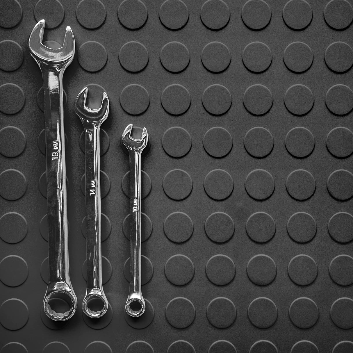 Flooring Inc's 1.6mm Nitro Garage Floor Mat, Truck & Car Garage Mat, Flexible Vinyl Garage Flooring for Stronger & Safer Garage, Workshop or Trailer, Coin Pattern, 7.5' x 17', Midnight Black IncStores