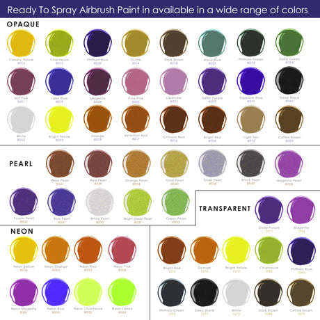 U.S. Art Supply Airbrush Paint Set - 12 Color Transparent with Reducer & Cleaner, Ready to Spray Air brush Paint, 1-Ounce Water-Based Acrylic for Painting Metal, Plastic Models, Canvas, Wood U.S. Art Supply