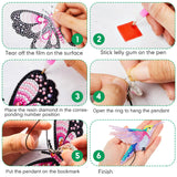 Yeaqee 8 Pcs 5D Butterfly Hummingbird Diamond Art Bookmarks Acrylic Crystal Pendant Diamond Art Bookmark Kits for Adults Home Office Project, 8 Styles(Hummingbird) Yeaqee