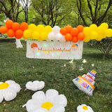 2 Pieces Large Banners Signs Polyester Oxford Cloth Sublimation Banner with Rope for Indoor Wall Outdoor Easy Hang Sign DIY Banner Sign for Business Office Supply (White,2 x 5 Feet) Peramarl