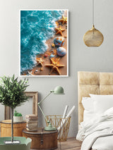 KINPLUB Beach Diamond Painting Kits for Adults, 5D Seashell Starfish Diamond Art Kits for Beginners, DIY Full Round Drill Paint by Diamonds, Home Wall Decor 12 x 16 Inch KINPLUB