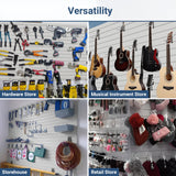 Neoaider Slatwall Panel 4 FT x 4 FT, Interlocking Slat Wall Paneling, Wall Mounted PVC Wallpanel, Suitable for Garage Storage and Organizer, Slatwall Board, Shelves - Grey Neoaider