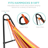 Best Choice Products Adjustable Portable Hammock Stand, Outdoor Patio Weather-Resistant Steel for 9-14ft Hammocks w/Hanging Hooks, Powder-Coated Finish, Carrying Bag, 450lb Weight Capacity Best Choice Products