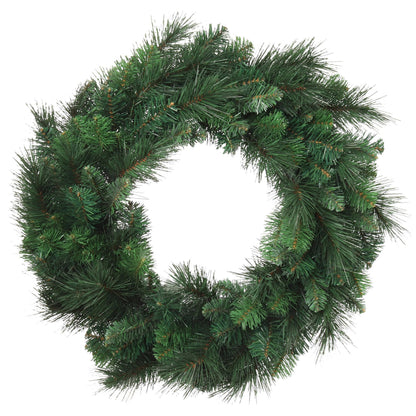 Deluxe Evergreen Pine Wreath | 24" Wide | 150 Lifelike Green Tips | Indoor/Outdoor Use | Holiday Xmas Accents | Front Door | Christmas Wreaths | Home & Office Decor