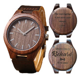 Personalized Walnut Wood Wooden Watch, Groomsmen Gift, Watches for Men, Mens Watch, Watch for Hushand WoodArtSupply