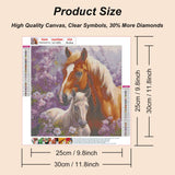 SJUTOUCI Horse Diamond Painting Kits for Adults, Diamond Art Kits for Beginners, 5D DIY Diamond Dot Art, Full Drill Gem Craft for Home Decor 12x12 inch SJUTOUCI