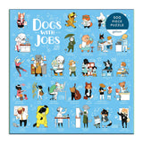 Galison Dogs with Jobs Puzzle, 500 Pieces, 20” x 20” – Jigsaw Puzzle Featuring an Amusing Illustration of Dogs – Thick, Sturdy Pieces, Challenging Family Activity, Great Gift Idea Galison