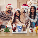 Lixple Toilet Paper Basket Holder, 13" Bathroom Tray Countertop, Wood and Metal Toilet Tank Tray Bathroom Vanity Organizer for Toiletry, Kitchen Sink Organizer for Soap Dispenser (White) Lixple