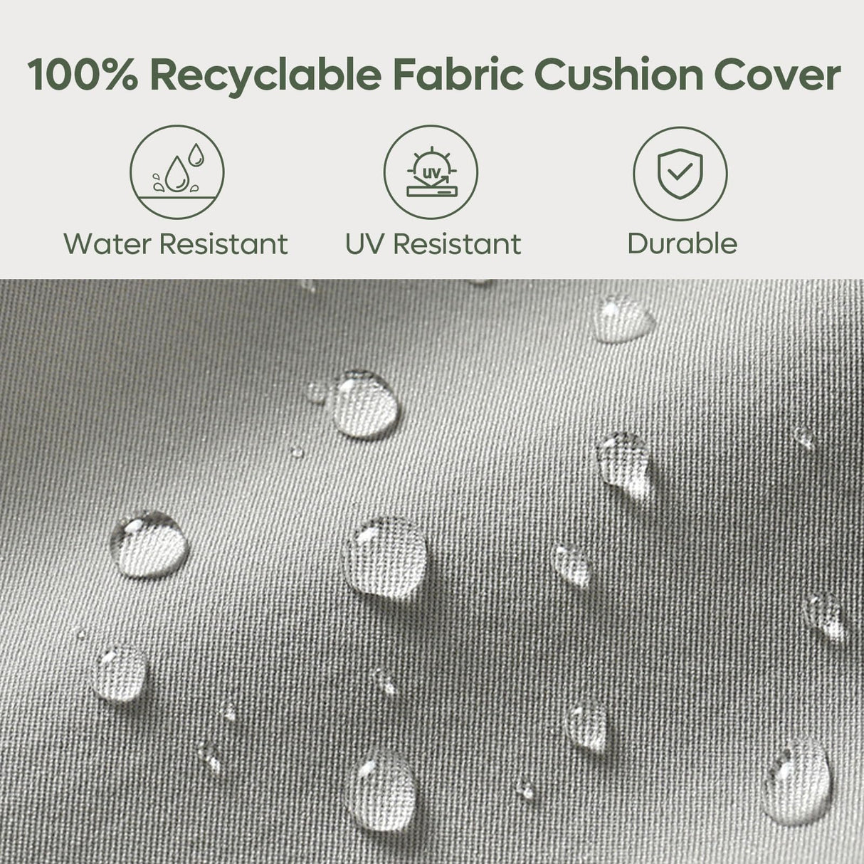 Bestier 4 Piece Aluminum Patio Furniture Set with Outdoor 3-Seater Sofa, Modern LED Patio Conversation Set with 5" Grey Cushions and Marble Texture Coffee Table for Balcony, and Backyard Bestier