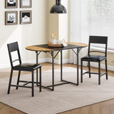 HOOBRO Kitchen Chairs Set of 2, Upholstered Dining Chairs, Dining Room Chairs with PU Cushion Seat, Black Kitchen Chairs with Backrest and Adjustable Feet, for Dining Room, Kitchen, Black BB36CD01 HOOBRO