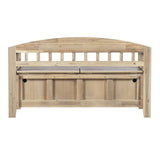 Linon Natural Washed Storage Frankie Bench, Seat Height of 18" Linon