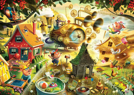 Ravensburger Dean Macadam Look Out Little Pigs! 1000 Piece Jigsaw Puzzle - Precision Cut Vibrant, Glare-Free Imagery | Great for Adults & Kids Ravensburger