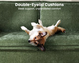 CHIC HOUSE 2-in-1 Pull-Out Sofa Bed, Convertible Chenille Sofa with 20W Fast Charging, LED Light, Foam Couch Layered Cushion Trim, Full/Queen RV Sleeper Sofa, Living Room, Apartment Small Space CHIC HOUSE