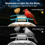 SMONET Bird Feeder with Camera B300: Smart Birdhouse Camera AI Recognition Solar Powered,Outdoor Wireless WiFi Birdfeeder Watching Live Video,Funny Birthday Gifts for Mom Mother Grandma Daughter SMONET