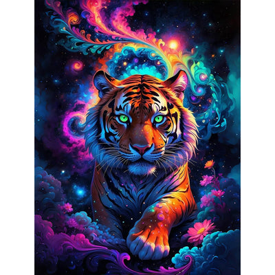 Lophomie Diamond Art Kits for Adults, Tiger Diamond Painting Kits for Adults Beginners, 5D DIY Diamond Dots Kits Gem Arts Crafts for Home Wall Decor 12x16 Inch