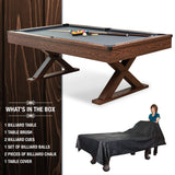 EastPoint Sports Dunhill 87-Inch Rustic Pool Table - 8 Ball Game with Accessories for Billiards & Indoor Games in Rec Room, Basement or Family Room EastPoint Sports