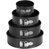 isheTao Cake Pan Set for Baking, Non-Stick Springform Pans Set of 4 (4, 7, 9 10inches), Round Cake Pans,Cheesecake Pan, Leak-Proof Cake Pans with Removable Bottom isheTao
