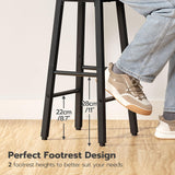 HOOBRO Bar Stools Set of 2, Counter Height Bar Stools, 24.8" Bar Stools for Kitchen Island, Industrial Kitchen Bar Chairs, for Dining Room, Kitchen, HOOBRO