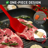 Begonia Silicone Basting Pastry Brush-2pcs Heat Resistant Cooking Brush for Oil, Sauce, Butter, BBQ, Grill and Marinade, BPA Free, Dishwasher Safe Begonia