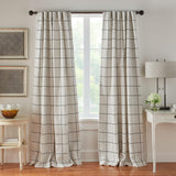 Elrene Home Fashions Brighton Windowpane Plaid Blackout Window Curtain, Living Room and Bedroom Drape with Rod Pocket Tabs, 52" x 95", 1 Panel, Black Elrene