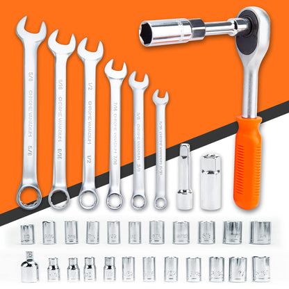 CARTMAN 238 Piece Socket Wrench Auto Repair Tool Combination Package Mixed General Household Hand Tool Set Tool Kit with Plastic Toolbox Storage Case - WoodArtSupply