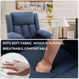 Andeworld Power Recliner Chair,Reclining Sofa Chair with Heat and Massage for Adults, Upholstered Heating Point Theater Seating Single Sofa with Side Pockets Sidetable for Living Room, Blue Andeworld