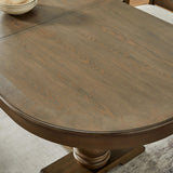 JURMALYN Oval Extendable Dining Table for 6 8 Solid Wood Dining Room Table with 8Chairs Set, 9 Piece Kitchen Table with Leaf Chairs Set Country Rustic Farmhouse Furniture Oak (76.06" to 94.06 ") JURMALYN