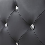 Benevika LED Upholstered Queen Size Bed Frame with Adjustable Headboard and USB Charging Station Benevika