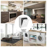 Zedesey 13 Gallon Wooden Tilt Out Trash Cabinet Hidden Trash Can Kitchen Recycling Cabinet Laundry Cabinet for Kitchen, Living Room (White) Zedesey