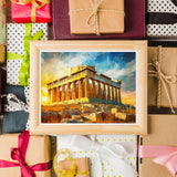 TUTUMAY21 Diamond Art Painting Kits for Adults Parthenon Temple on The Acropolis of Athens Greece 5D DIY Round Drill Paint with Diamond Dots for Home Wall Decor 12x16 inch TUTUMAY21