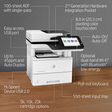 HP LaserJet Enterprise MFP M528dn Monochrome All-in-One Printer with built-in Ethernet & 2-sided printing (1PV64A), White HP