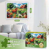 300 Piece Puzzles for Adults,Dogs and Horses Large Piece Jigsaw Puzzle for Adults Kids Seniors,Recycled Cardboard Dogs Puzzle 300 Piece,Family Activity Great Gift for Family Friends 20.5 * 15 in MJYPHDM
