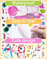24 Pcs Make Your Own Unicorn Sticker Sheet, Unicorn Party Favors Face Stickers for Kids Girls Toddlers Crafts Activities Bags Birthday Party Favors Valentines Day Gifts for Kids Classroom Greingways