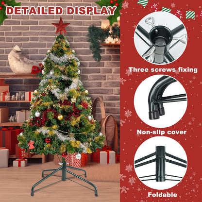 Mordx Christmas Tree Stand, (Length17.7”, Dia 0.86") Folding Christmas Tree Stand for 2Ft to 5Ft Artificial Trees, Christmas Tree Base Replacement, black