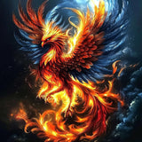 NEWENMO Phoenix Diamonds Painting Kits for Adults Beginner DIY 5D Phoenix Diamond Art Paint with Round Diamonds, Full Drill Gem Art Phoenix Diamonds Painting for Craft Home Wall Decor 12x12 in NEWENMO