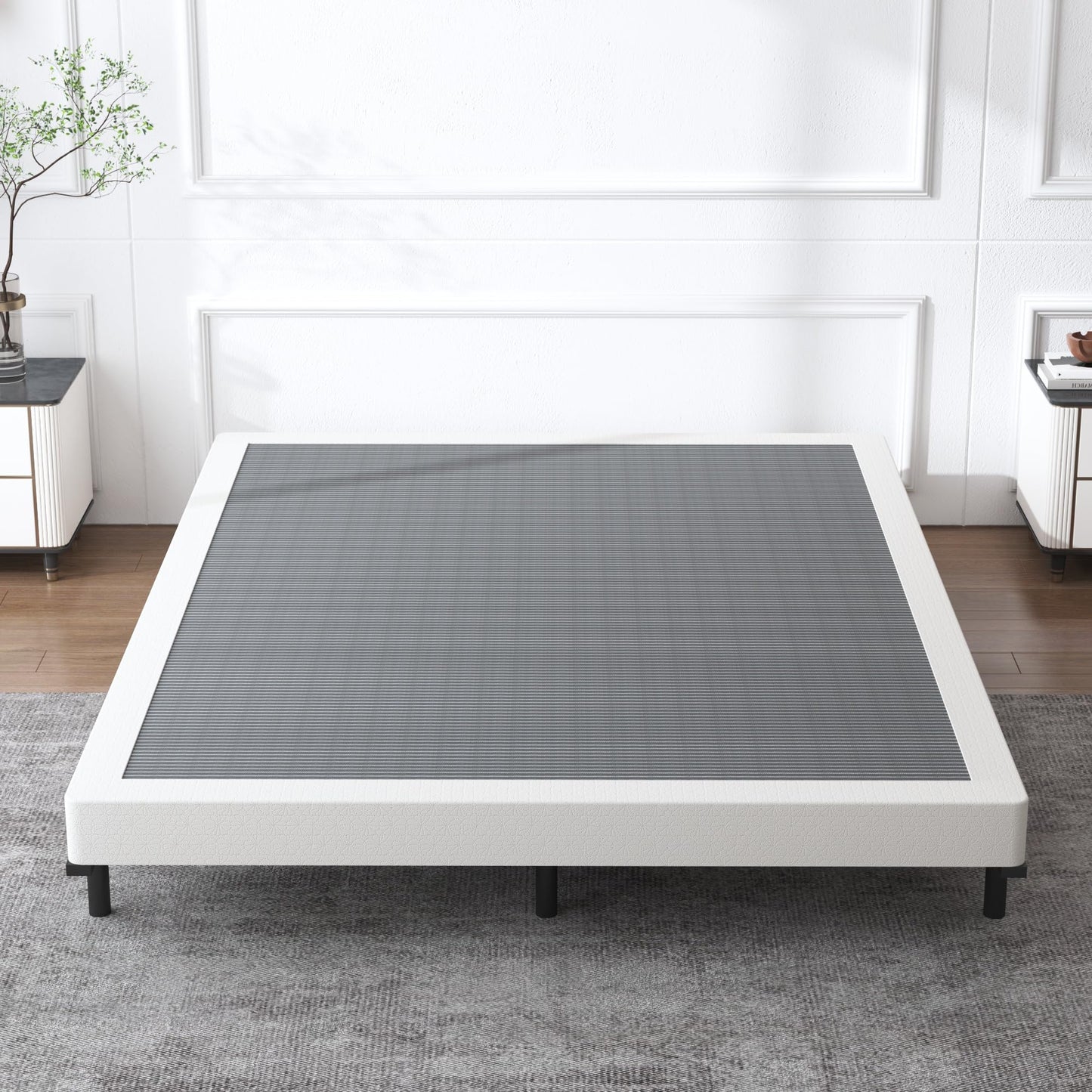 XINXINYAN King Size Box Spring 5 Inch High, Heavy Duty Mattress Foundation,Sturdy Box Springs Only with Fabric Cover Set, Easy Assembly, Noise Free