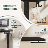 Furmax L Shaped Standing Desk Adjustable 63 x 48 Inch Corner Stand up Desk Electric Standing Computer Workstation with Preset Heights (Black) Furmax