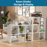 PrimeZone Stackable 6 Cube Storage Organizer: Wood Cubes Shelf Fits Cubby Bins - Square Cubicle Bookshelf Cabinet for Closet Bedroom - Open Storage Shelf for Toy Clothes Book Organization, White PrimeZone