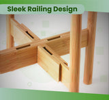 ZPirates Plant Stand for Indoor - Adjustable Sideways to fit 8 10 or 12 Inch-wide Medium-Large Planter Pots of Live and Fake Floor Plants [Leg14-inch Tall] - Bamboo Wood ZPirates