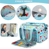 Coopay Knitting Bag Large Crochet Bag, Huge Knitting Bags and Totes Organizer Yarn Storage Organizer for Unfinished Project, Knitting Needles, Crochet Hooks, Skeins Yarn -Ideal Knitting & Crochet Gift Coopay