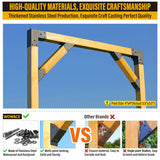 WOWACE 4pcs 45° Degree Angle Support Brackets, 4x4 (Actual 3.5''x3.5'') Pergola Angle Brackets, For pergola, deck porch, log cabin angle support bracket kit WOWACE