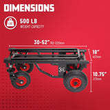 Gator Frameworks All-Terrain Folding Multi-Utility Cart with 30-52” Extension & 500 lbs. Load Capacity (GFW-UTL-CART52AT) Gator Frameworks