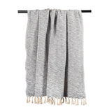 DII Rustic Farmhouse Throw Blanket with Decorative Tassels, Use for Chair, Couch, Bed, Picnic, Camping, Beach, & Just Staying Cozy at Home (50 x 60), Variegated Black DII