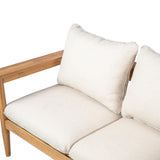 Christopher Knight Home Ordel Acacia Wood Outdoor Loveseat, Wooden Patio Loveseat Sofa, Patio Furniture 2-Seater Sofa with Removable Cushions,Comfy Lounge Sofa Outdoor for 2 People,Beige+Light Teak Christopher Knight Home
