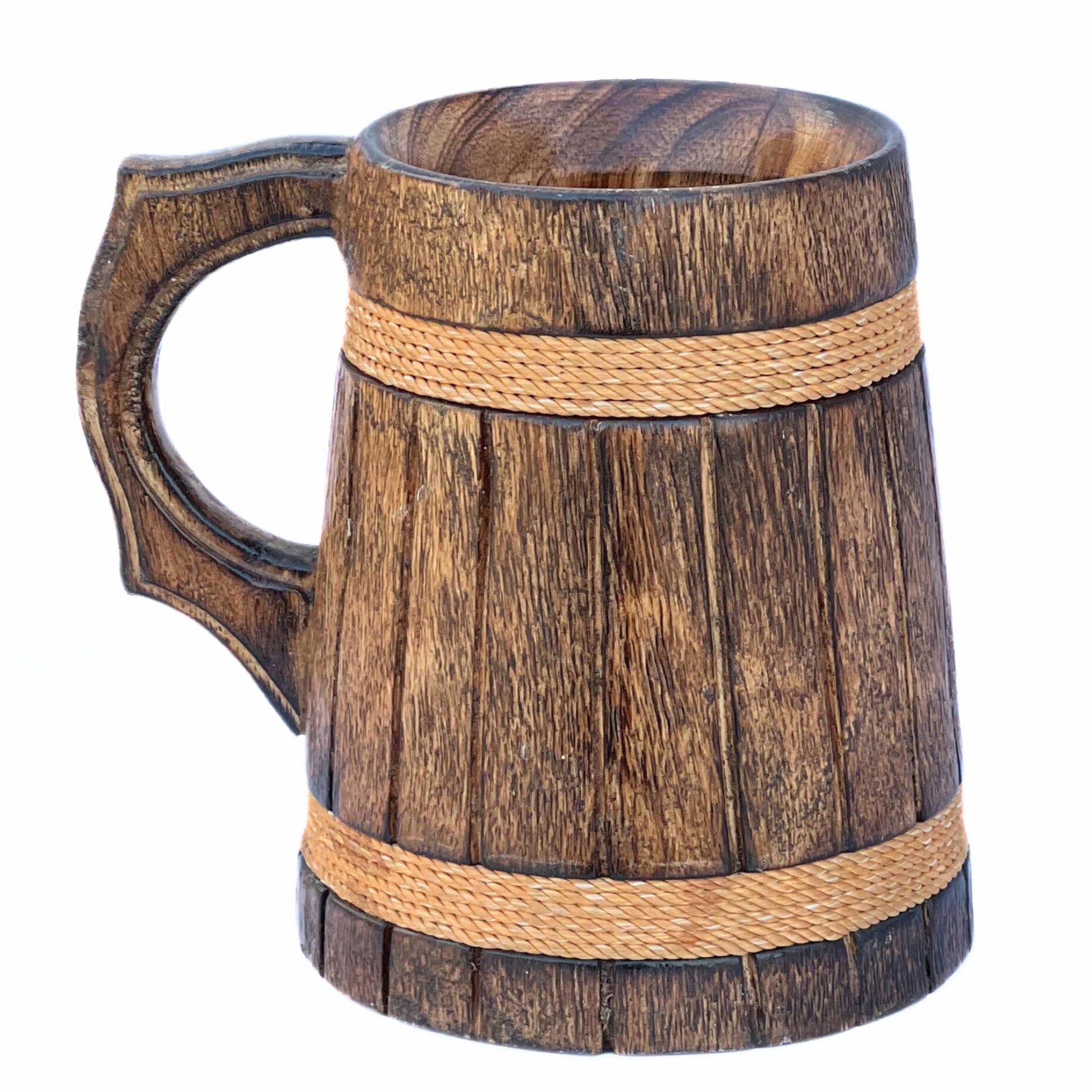 collectiblesBuy Ancient Rustic Wooden Beer Mug Medieval Inspired Souvenir Wood Tankard Groomsmen Beverage Stein - WoodArtSupply