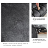 CANMOV Manual Recliner Loveseat, 2 Seat Recliner Sofa Chair with Overstuffed Armrest and Backrest, Soft Fabric Reclining Loveseat Living Room Set with Hidden Cup Holders for Adults Elderly,Grey CANMOV