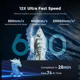 FLASHFORGE Adventurer 5M 3D Printer,600mm/s Max Speed Core XY 3D Printers with Auto Leveling,280°C Direct Extruder, 3s Detachable Nozzle, Dual-Sided PEI Platform,Dual Cooling, for Home,Kids,Beginners Voxelab