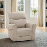 MCombo Dual Motor Power Lift Recliner Chair with Massage and Heat for Elderly, USB Ports, Lay Flat, Fabric 7666 (Beige) MCombo